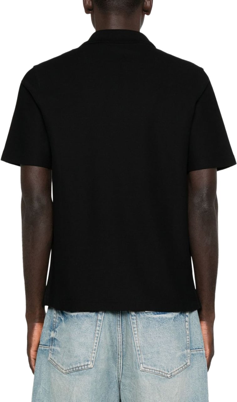 Lanvin Cotton Black Polo Shirt Zwart