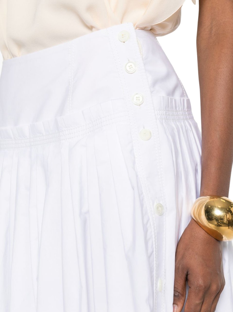Lanvin Midi Skirt With Side Button Closure Wit