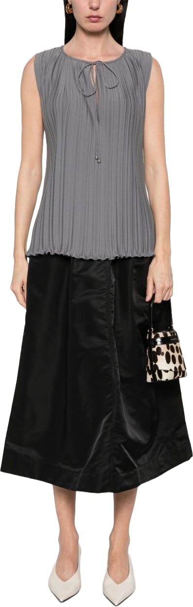 Lanvin Sleeveless Slate Grey Top Grijs