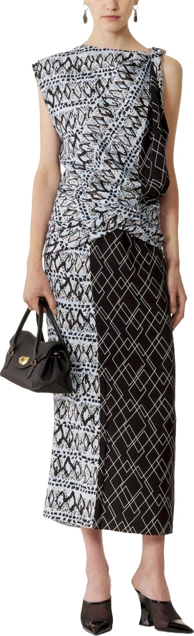 Lanvin Black Leather Top Handle Seam Bag Zwart