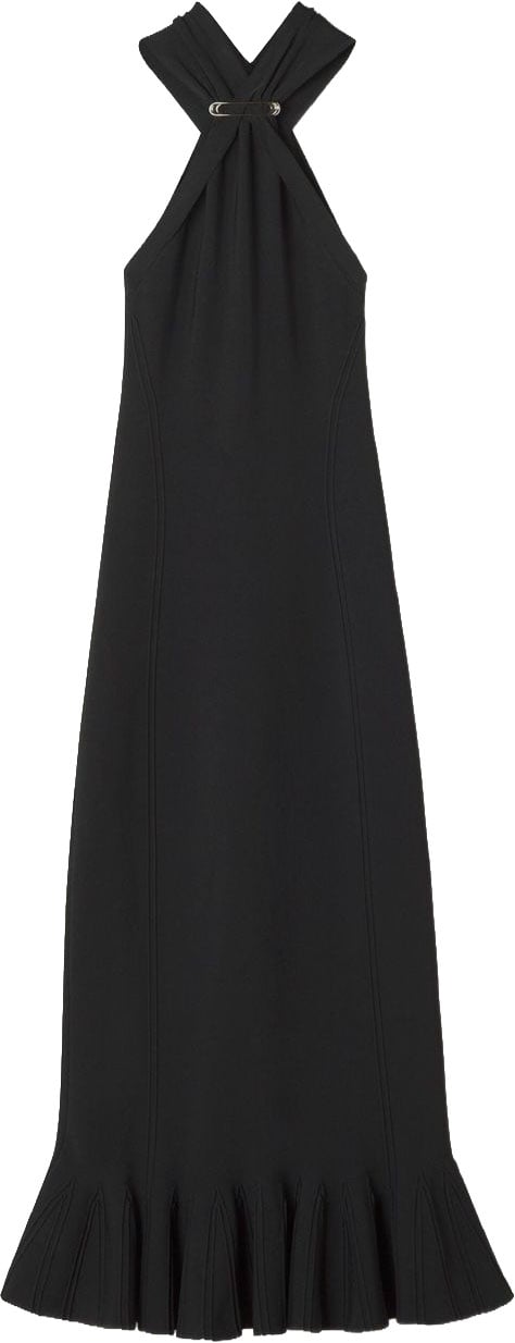 Lanvin Halter Neck Midi Dress Zwart