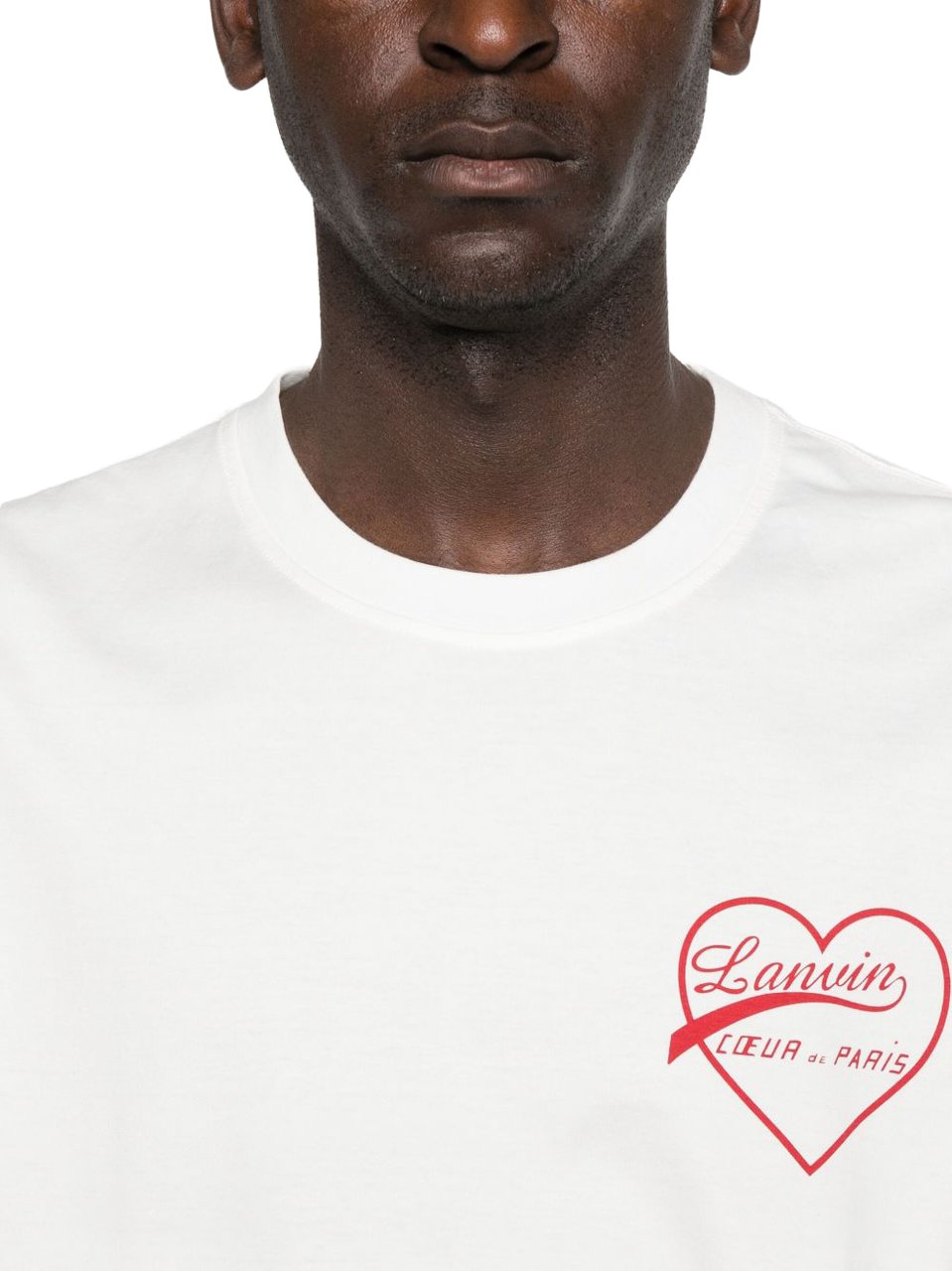 Lanvin Short-Sleeved Crew Neck T-Shirt Wit