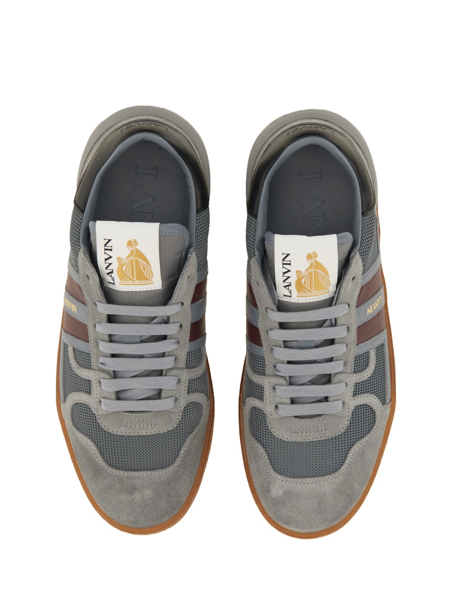 Lanvin MESH, SUEDE AND NAPPA LEATHER SNEAKER Grijs