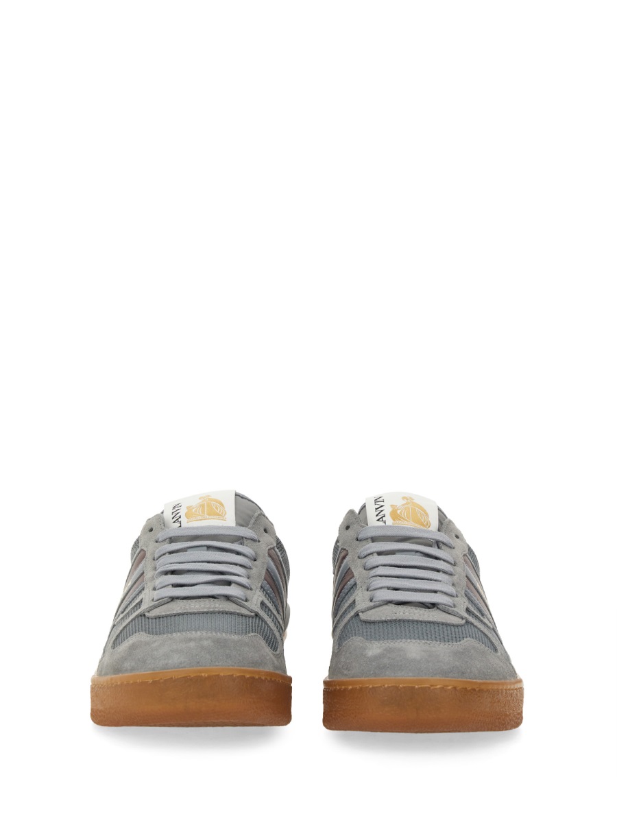 Lanvin MESH, SUEDE AND NAPPA LEATHER SNEAKER Grijs