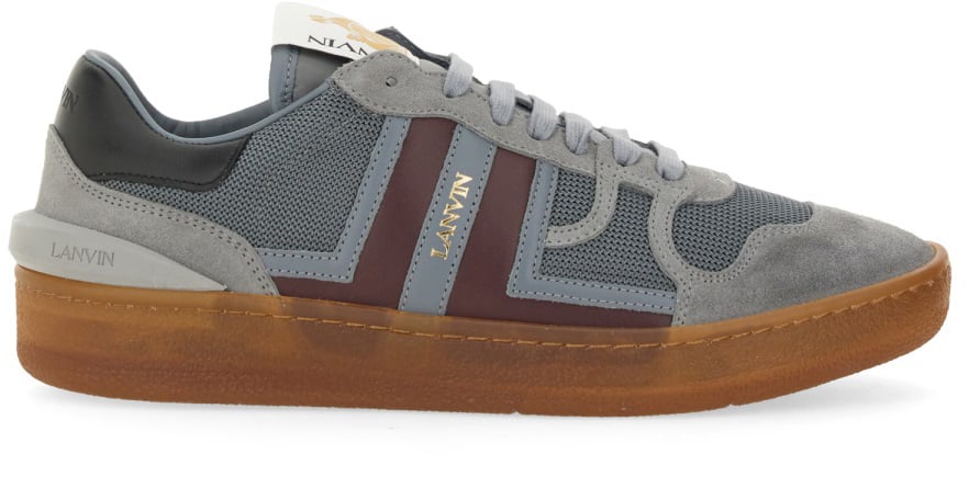 Lanvin MESH, SUEDE AND NAPPA LEATHER SNEAKER Grijs