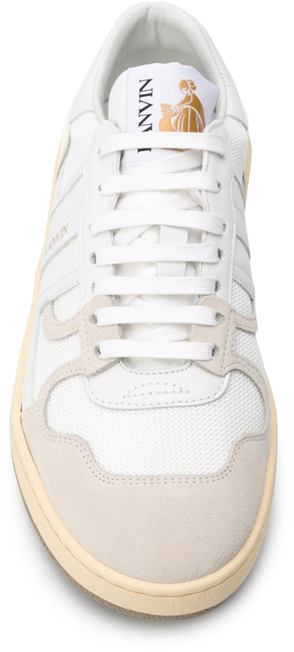 Lanvin White Tennis Low Top Clay Sneakers Wit