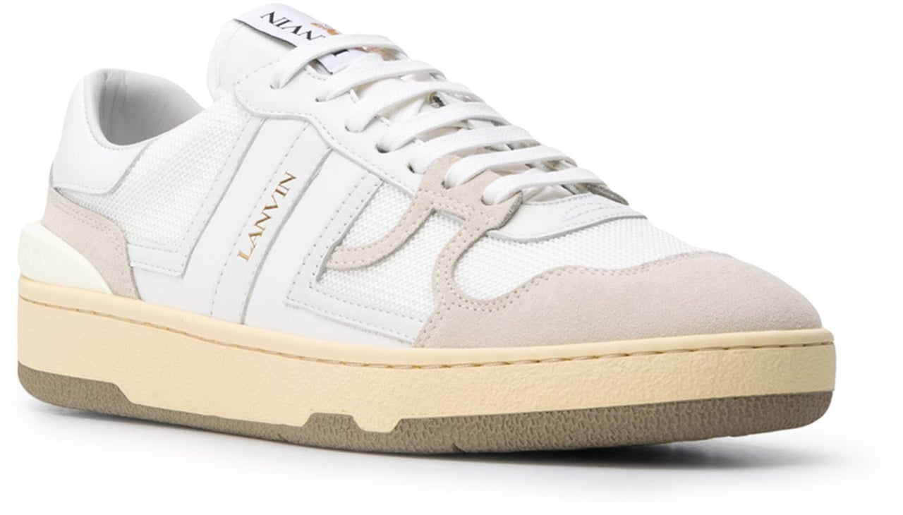 Lanvin White Tennis Low Top Clay Sneakers Wit
