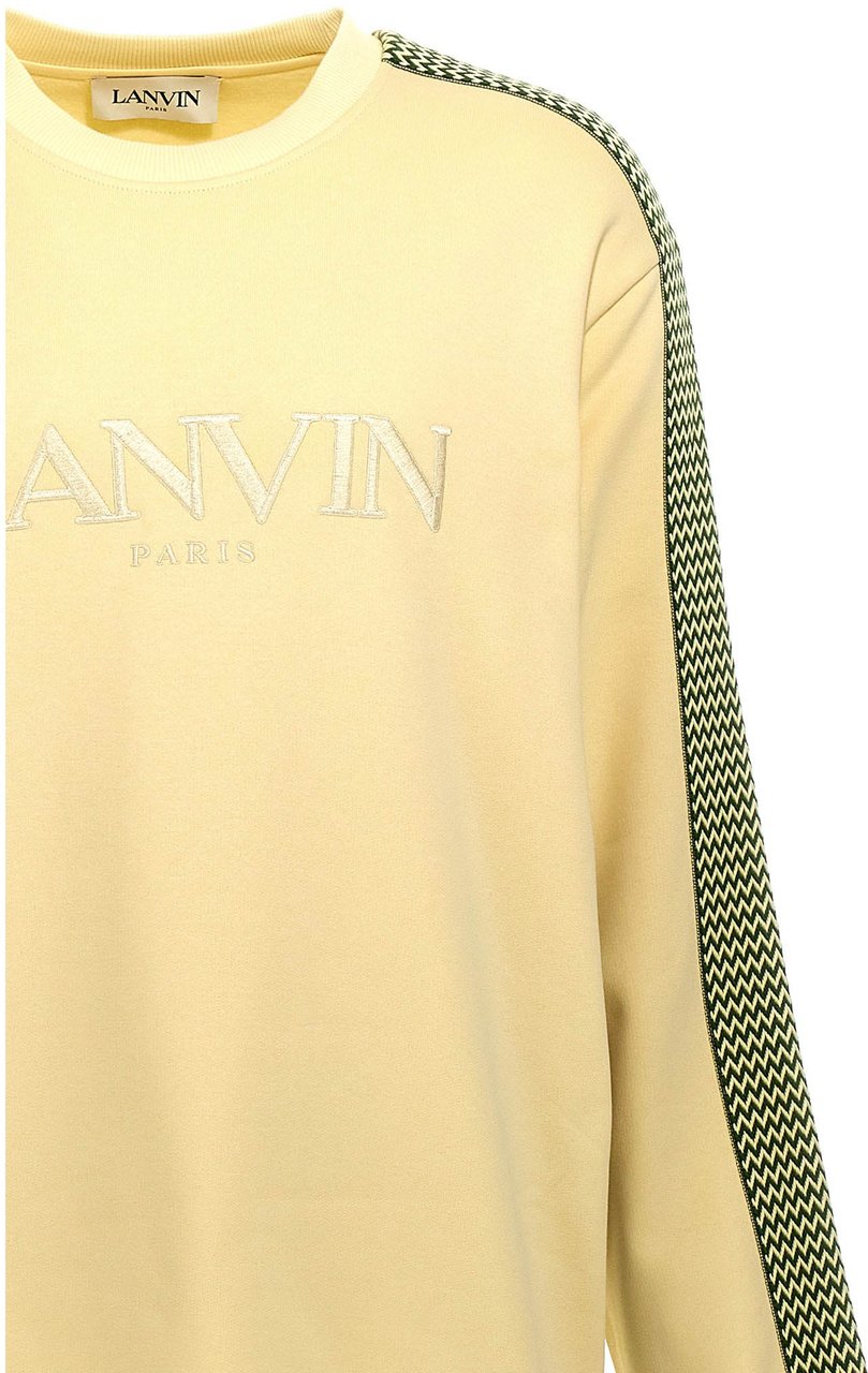 Lanvin Bicolor Cotton Sweatshirt Geel