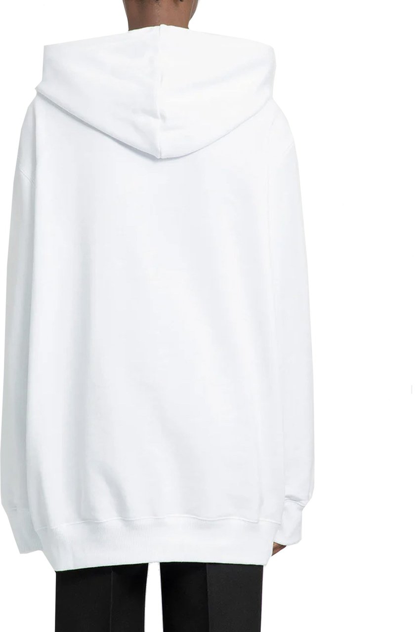 Lanvin Lanvin Oversized Logo Hoodie Sweatshirt Wit