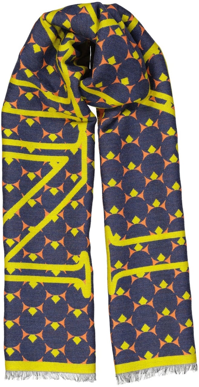 Lanvin Lanvin Wool And Silk Scarf Blauw