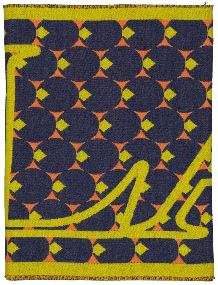 Lanvin Lanvin Wool And Silk Scarf Blauw
