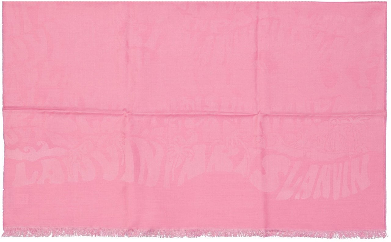 Lanvin Lanvin Silk And Wool Scarf Blauw