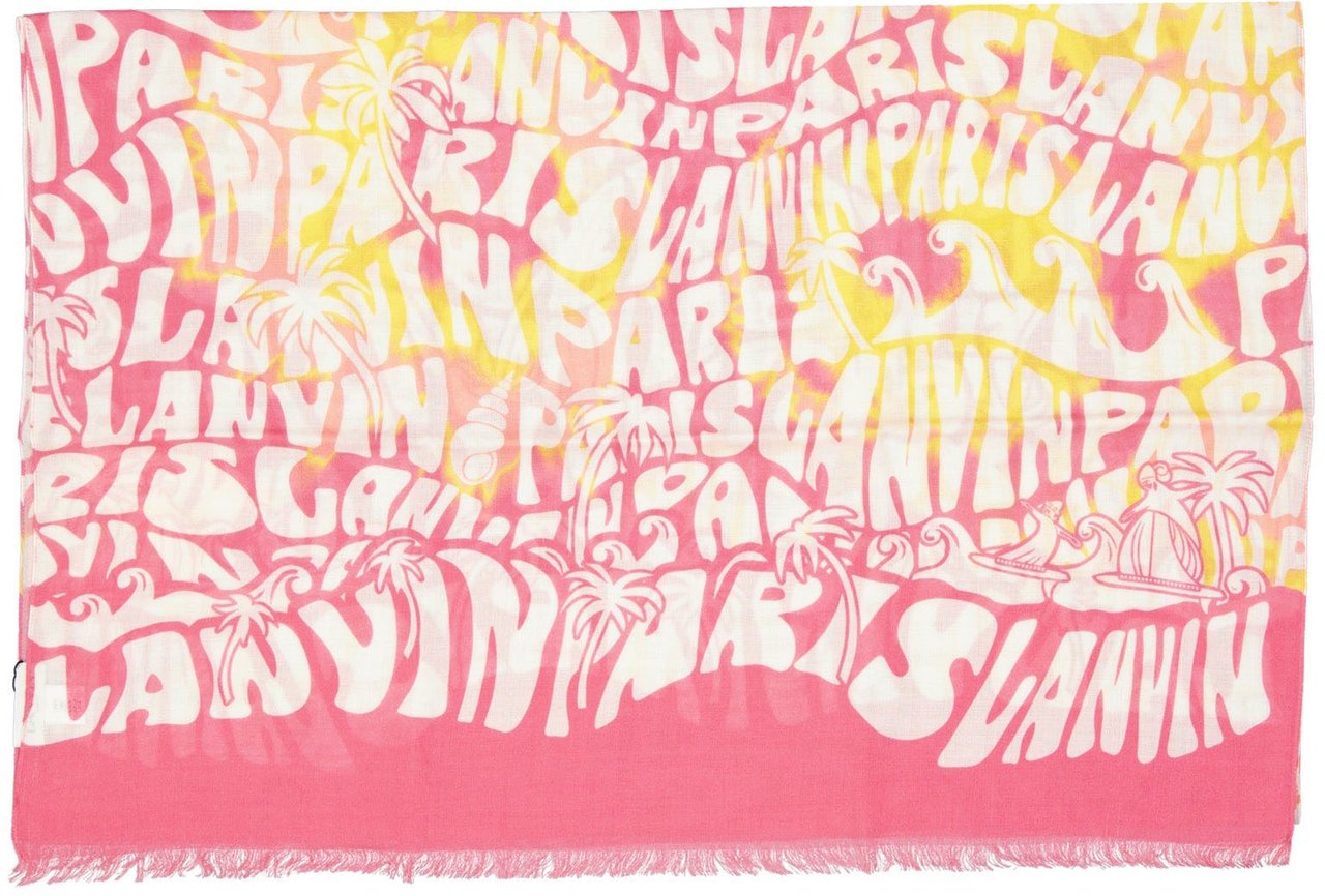 Lanvin Lanvin Wool Printed Scarf Roze