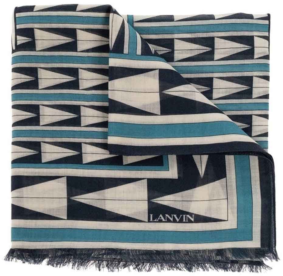 Lanvin Lanvin Wool Scarf Blauw