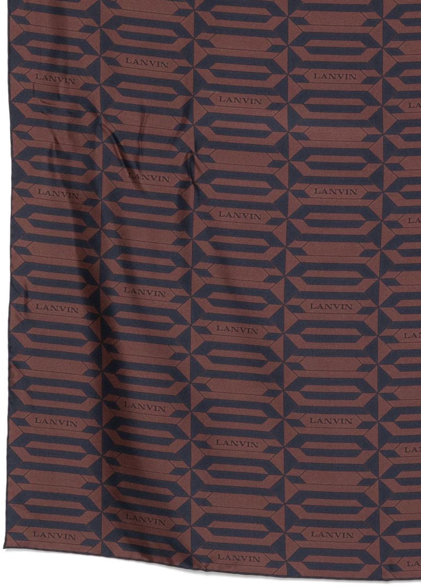 Lanvin Scarfs Brown Blue Bruin