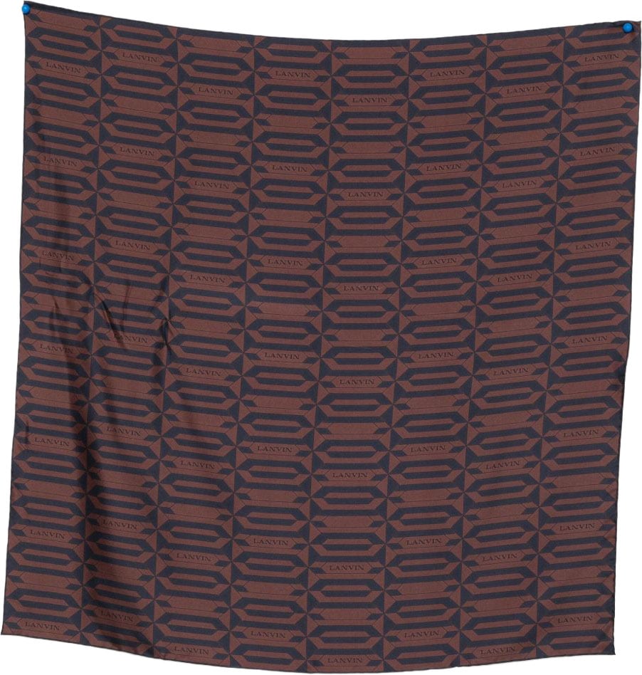 Lanvin Scarfs Brown / Blue Bruin
