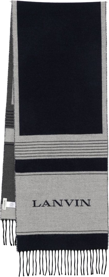 Lanvin Scarfs Blue Lichtgrijs