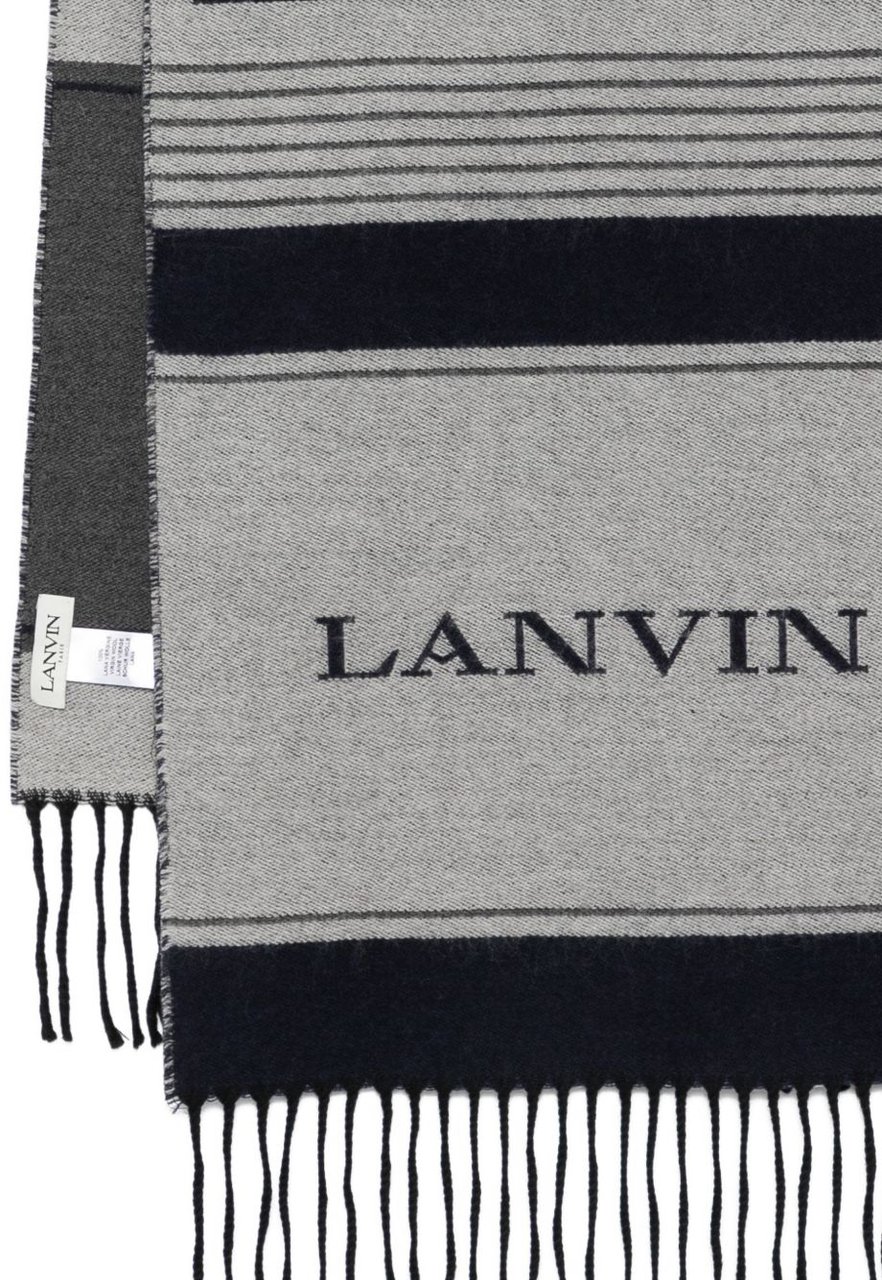 Lanvin Scarfs Blue Lichtgrijs