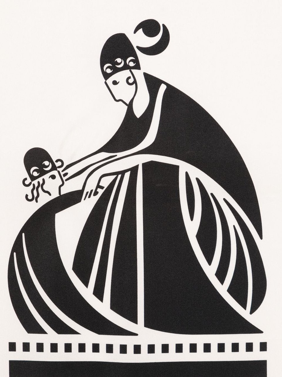 Lanvin Scarfs Ivoire Noir Zwart