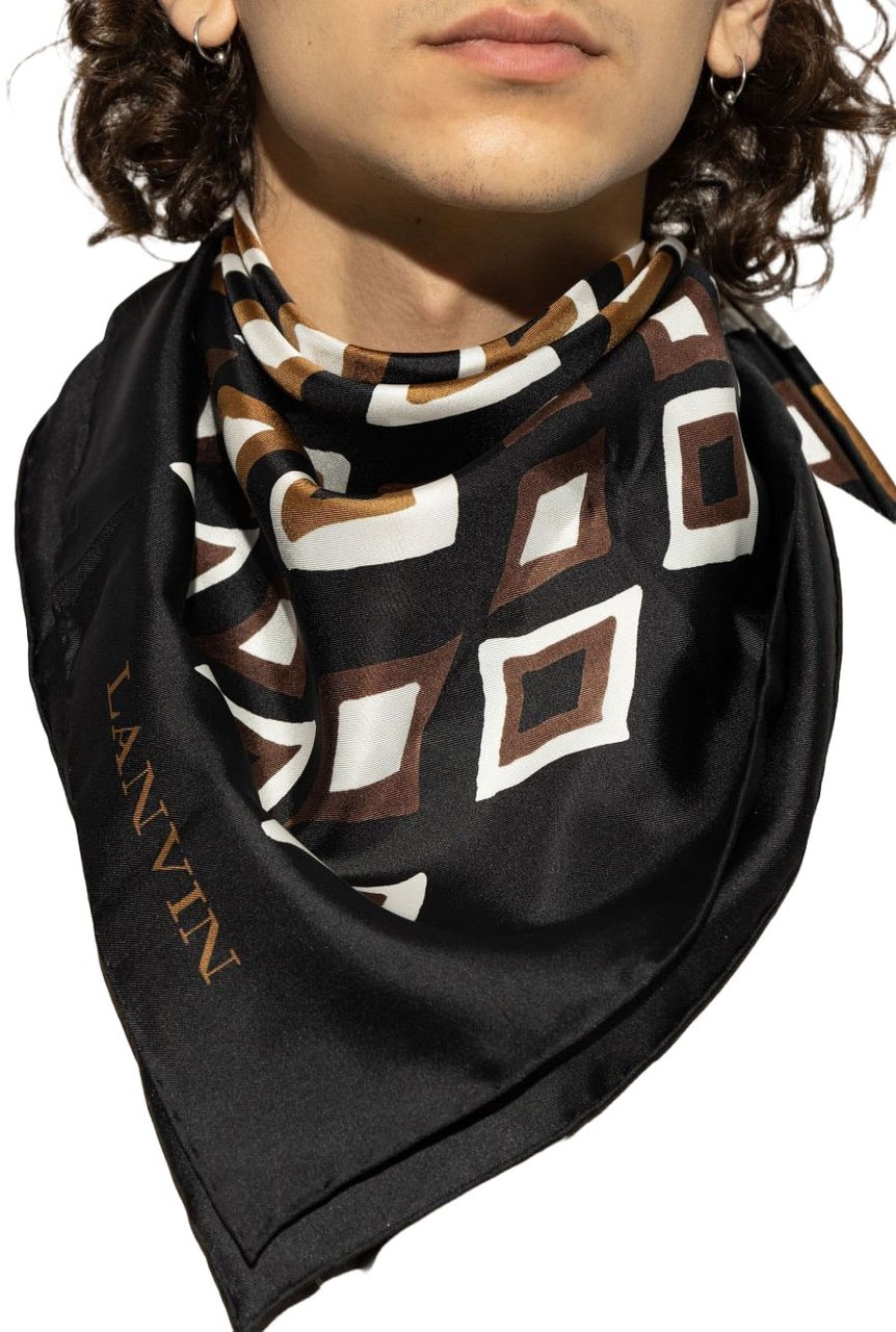 Lanvin Scarfs Brown / Black Zwart