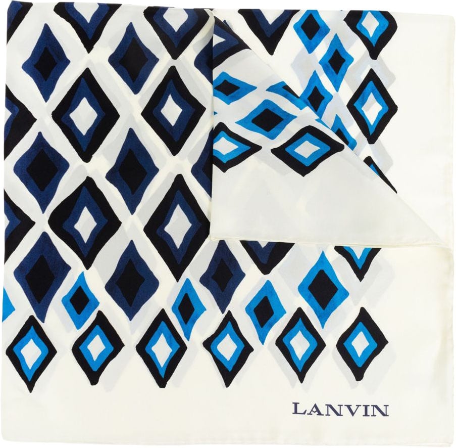 Lanvin Scarfs Blue / White Wit