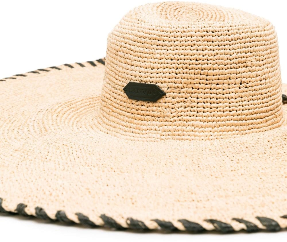 Lanvin Hats Naturalblack Zwart