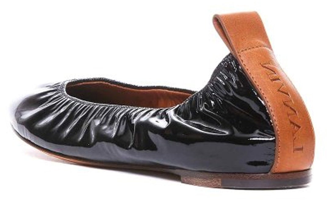 Lanvin Lanvin Leather Ballerina Flats Zwart