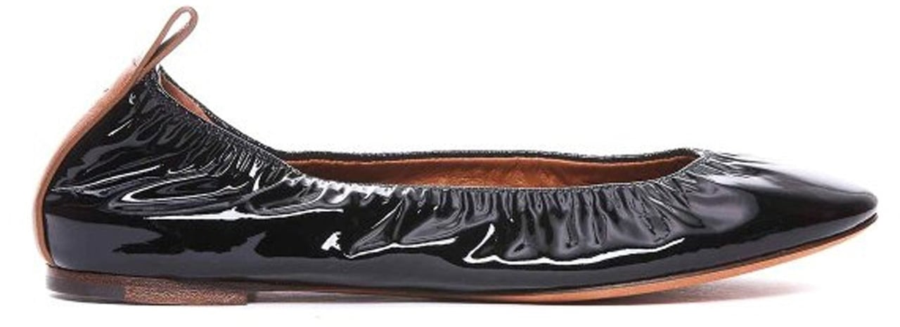 Lanvin Lanvin Leather Ballerina Flats Zwart