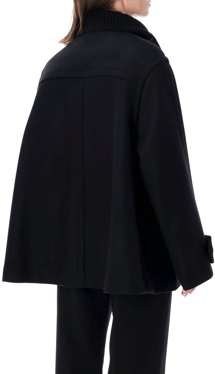 Lanvin High Neck Short Coat Nero Zwart