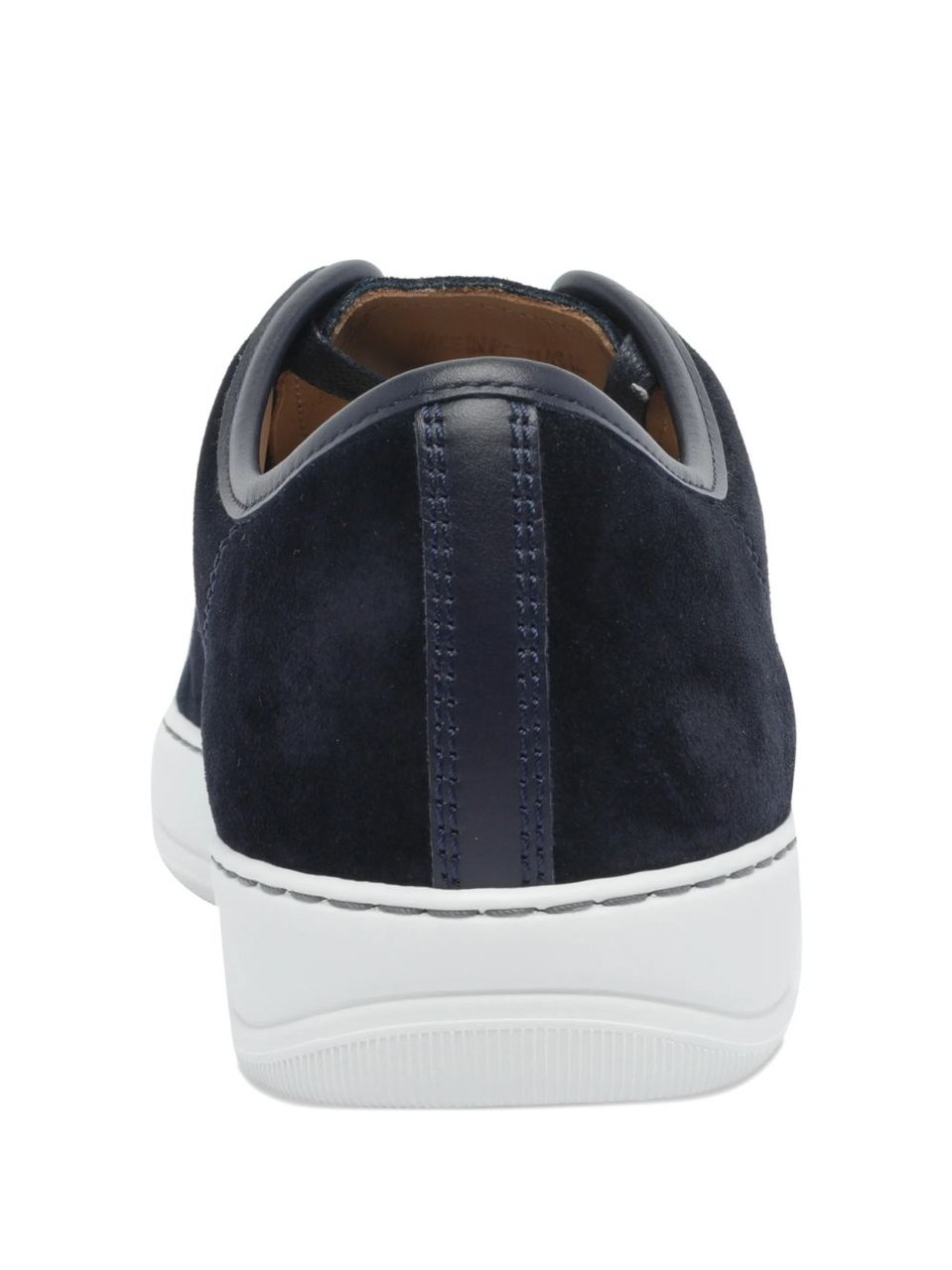 Lanvin Low-Top Sneakers with Suede and Smooth Texture Contrast Zwart