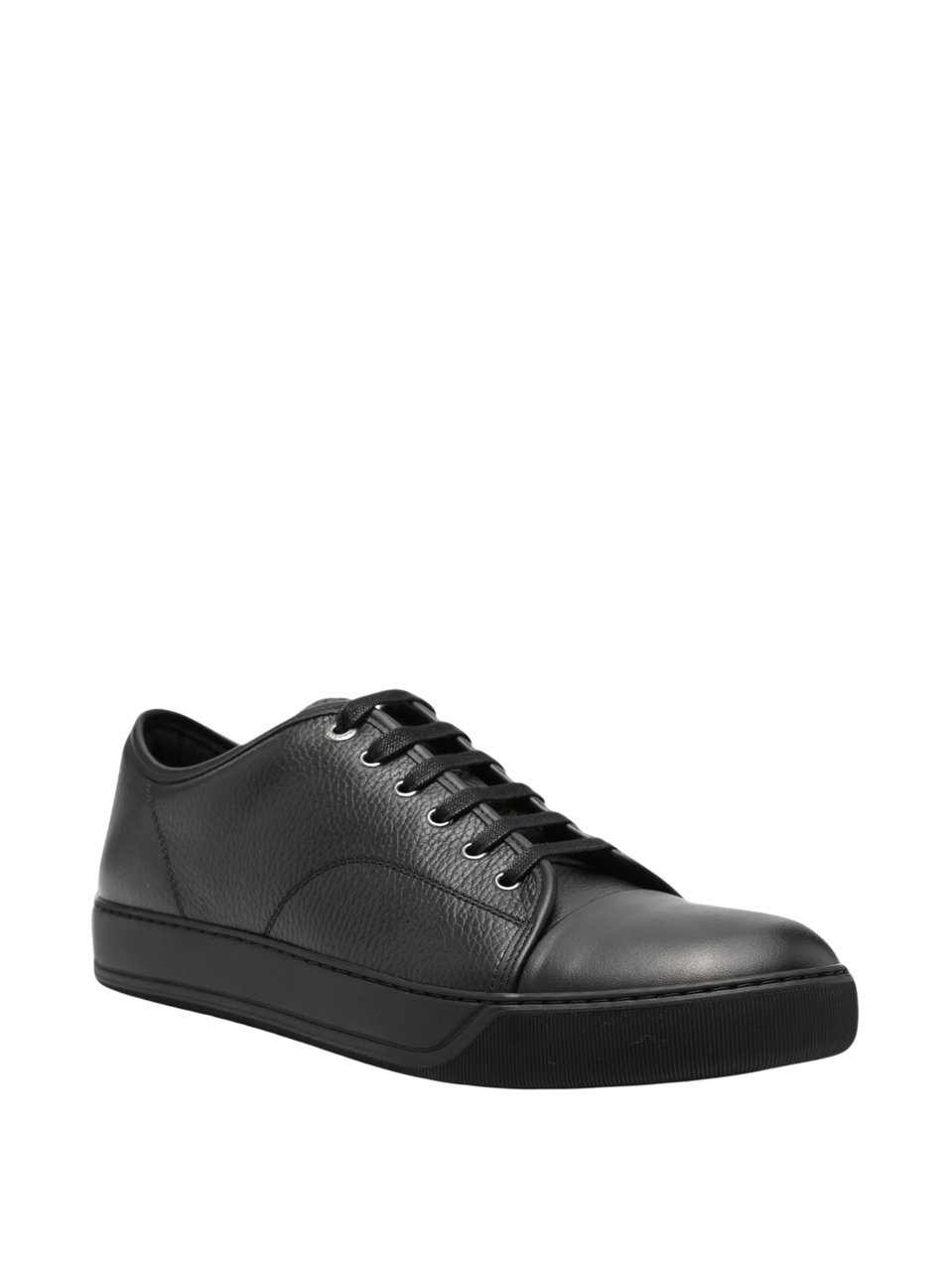 Lanvin Dbb1 Sneakers Textured Calf Leather Sneakers Zwart