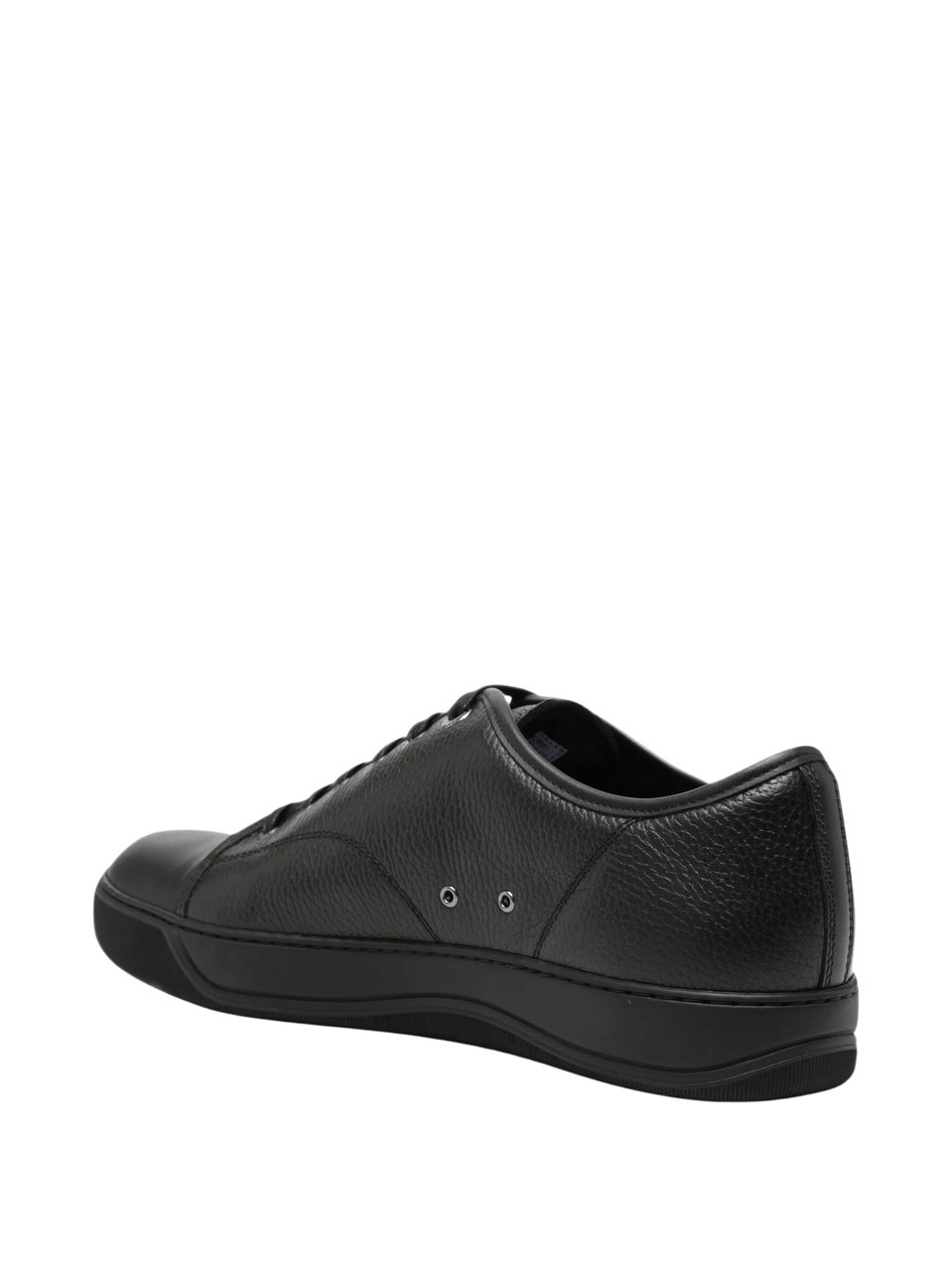 Lanvin Dbb1 Sneakers Textured Calf Leather Sneakers Zwart
