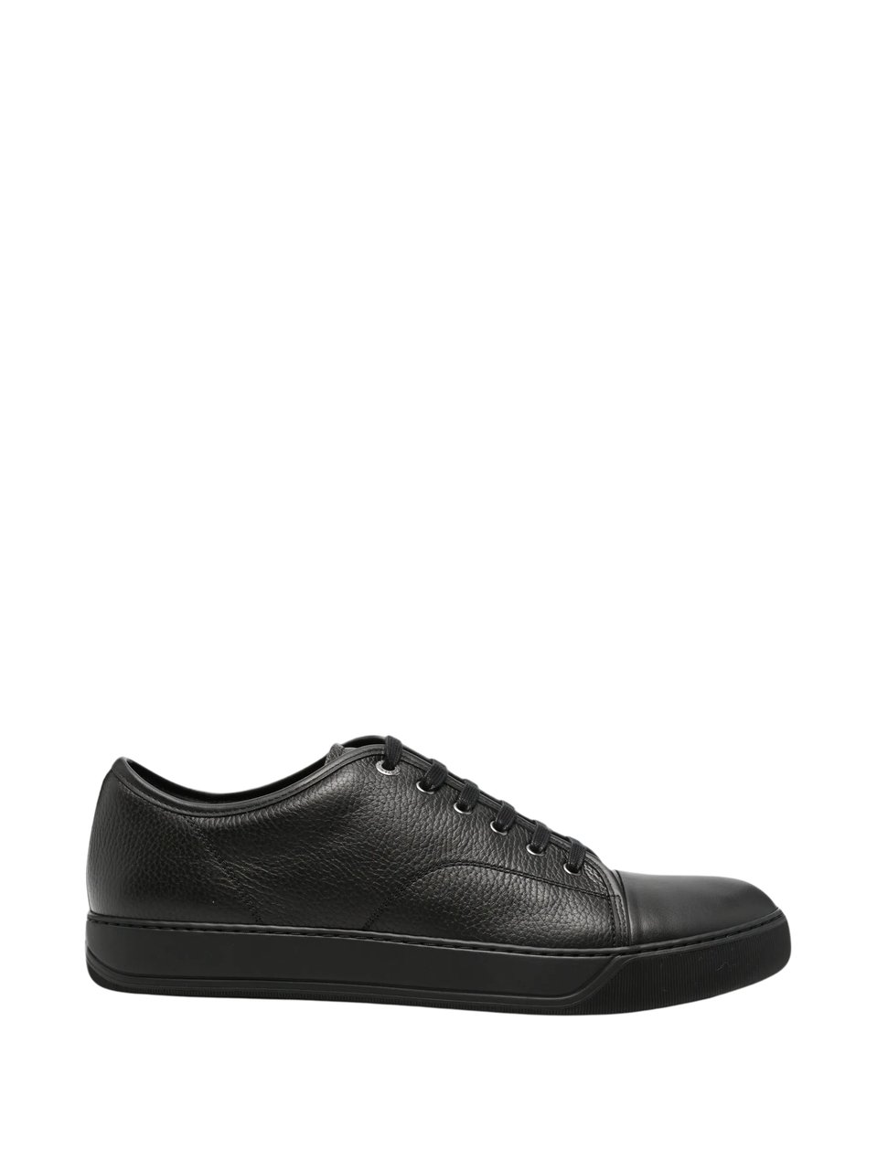 Lanvin Dbb1 Sneakers Textured Calf Leather Sneakers Zwart