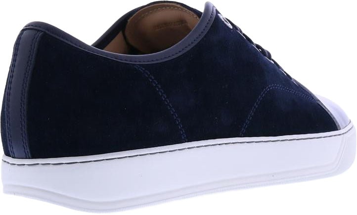 Lanvin Heren Basket Basse Veau Velours Blauw