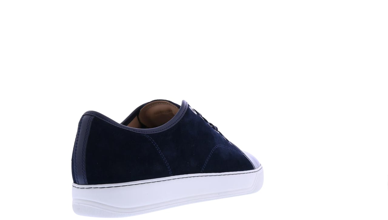 Lanvin Heren Basket Basse Veau Velours Blauw