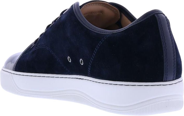 Lanvin Heren Basket Basse Veau Velours Blauw