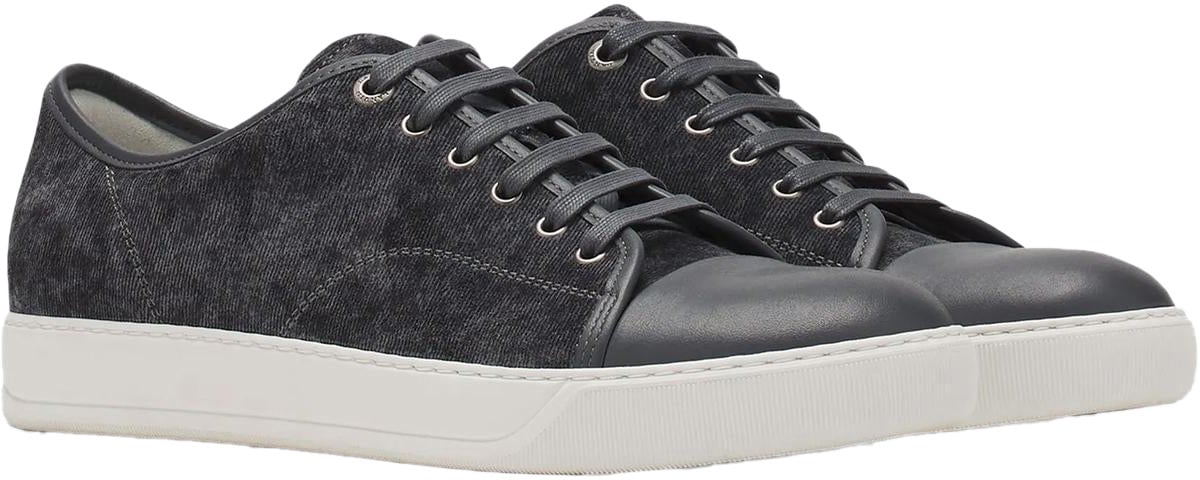 Lanvin Heren Dbb1 Suede Sneaker Grijs Grijs