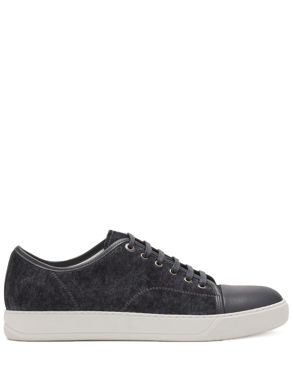 Lanvin Low-Top Sneakers With Textured Fabric Zwart