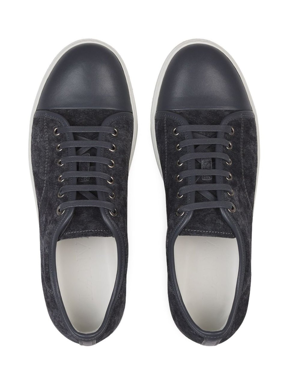 Lanvin Low-Top Sneakers With Textured Fabric Zwart