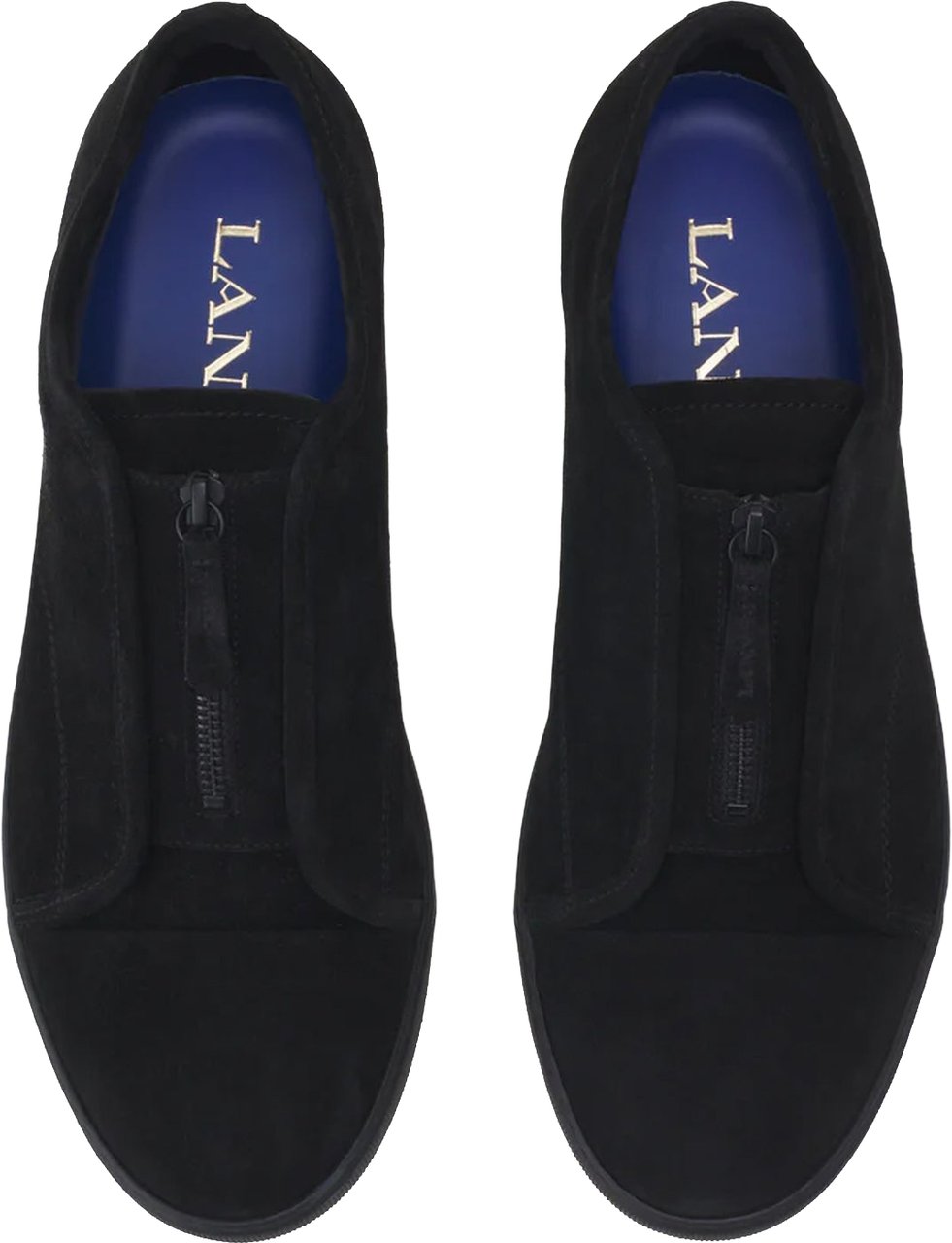 Lanvin Heren DBB1 ZIP SUEDE Zwart