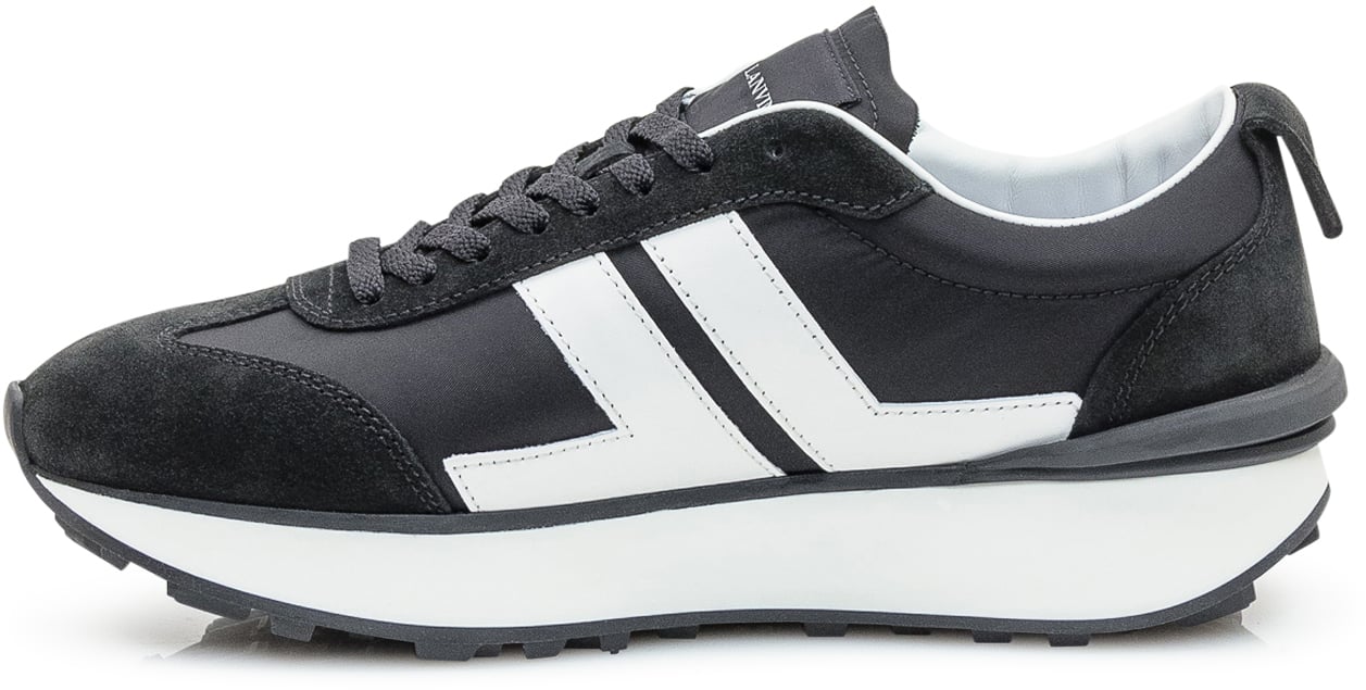 Lanvin Sneakers Lanvin Bumper in Nylon e Camoscio Zwart