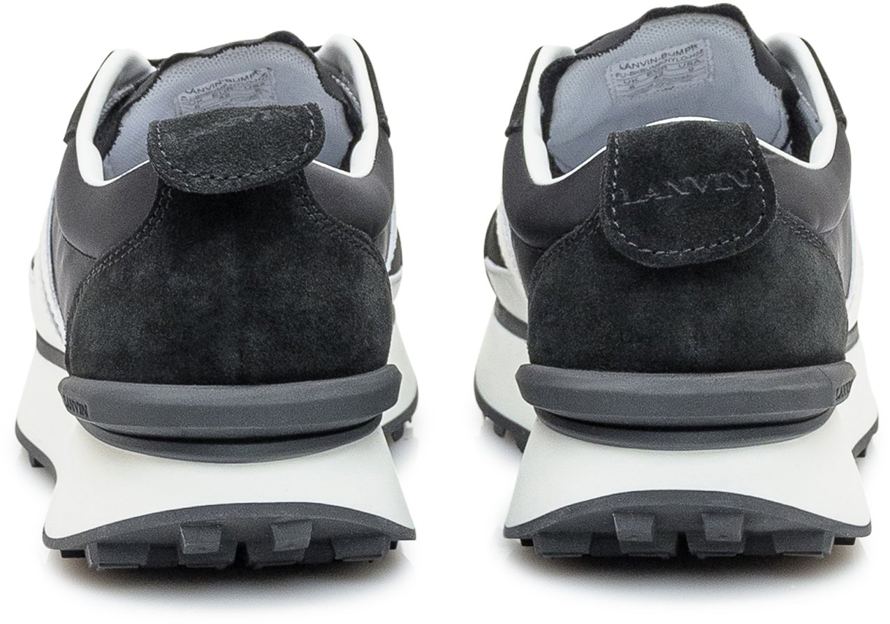 Lanvin Sneakers Lanvin Bumper in Nylon e Camoscio Zwart