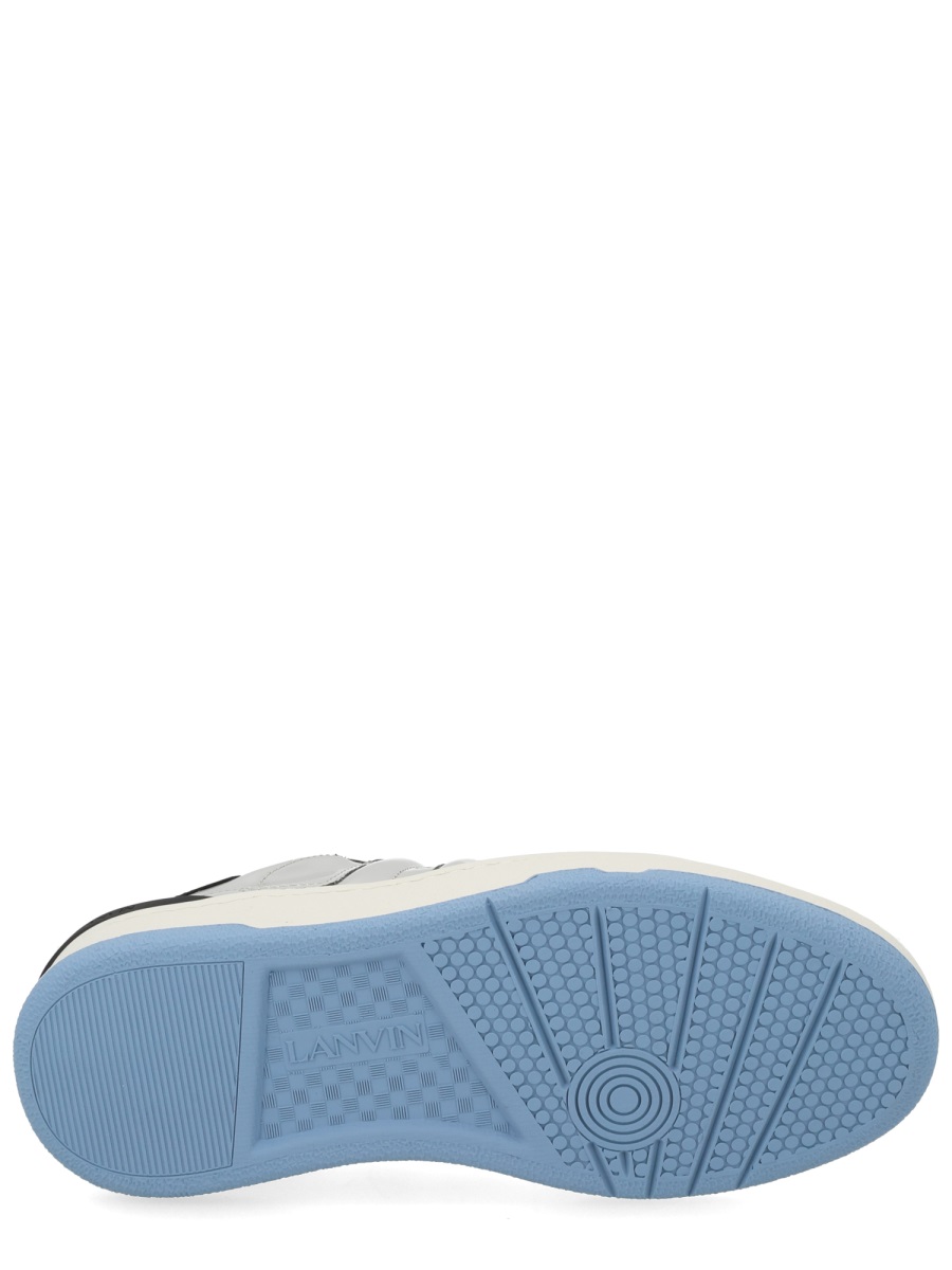 Lanvin Silver Clay Reflective Low-Top Sneakers Wit