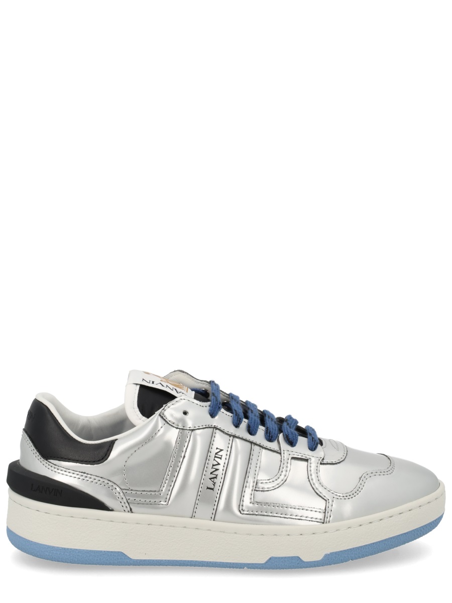 Lanvin Silver Clay Reflective Low-Top Sneakers Wit