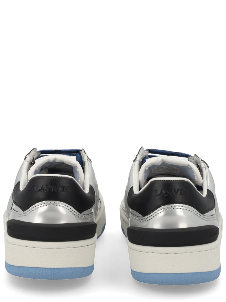 Lanvin Silver Clay Reflective Low-Top Sneakers Wit
