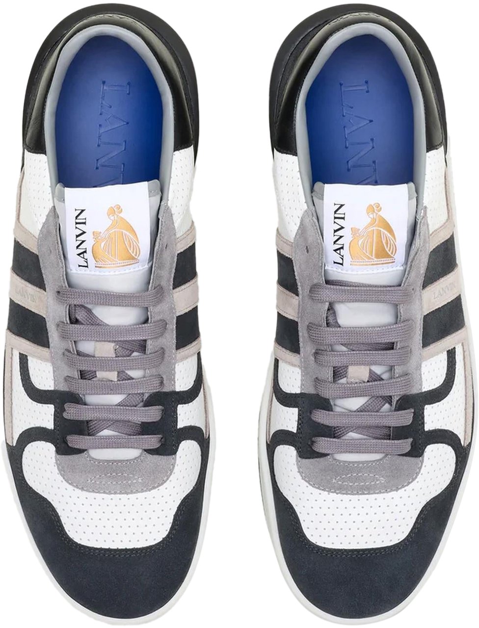 Lanvin Heren Clay Sneakers Perforated Grijs