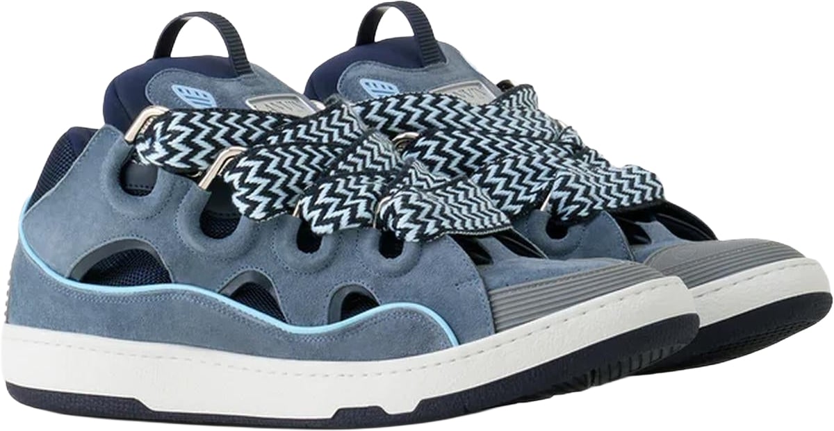 Lanvin Dames Curb Sneakers Bicolor Grijs