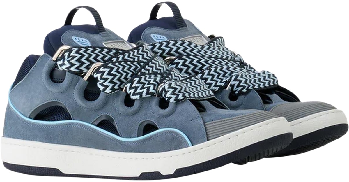 Lanvin Dames Curb Sneakers Bicolor Grijs