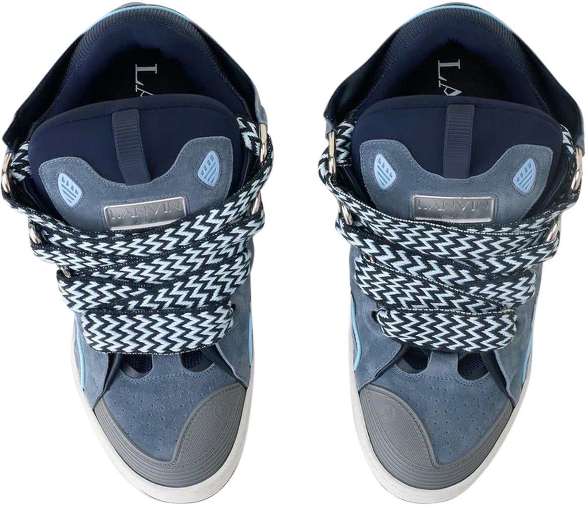 Lanvin Dames Curb Sneakers Bicolor Grijs