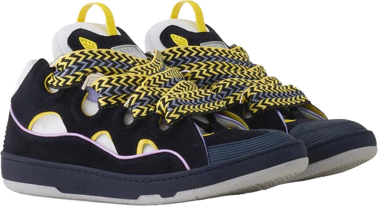 Lanvin Dames Curb Sneakers Bicolor Blauw